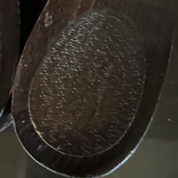 Monogram Natural Pigskin Web Horsebit Clog Slide Sandals 10 Beige Ebony Cocoa - Picture 7 of 12